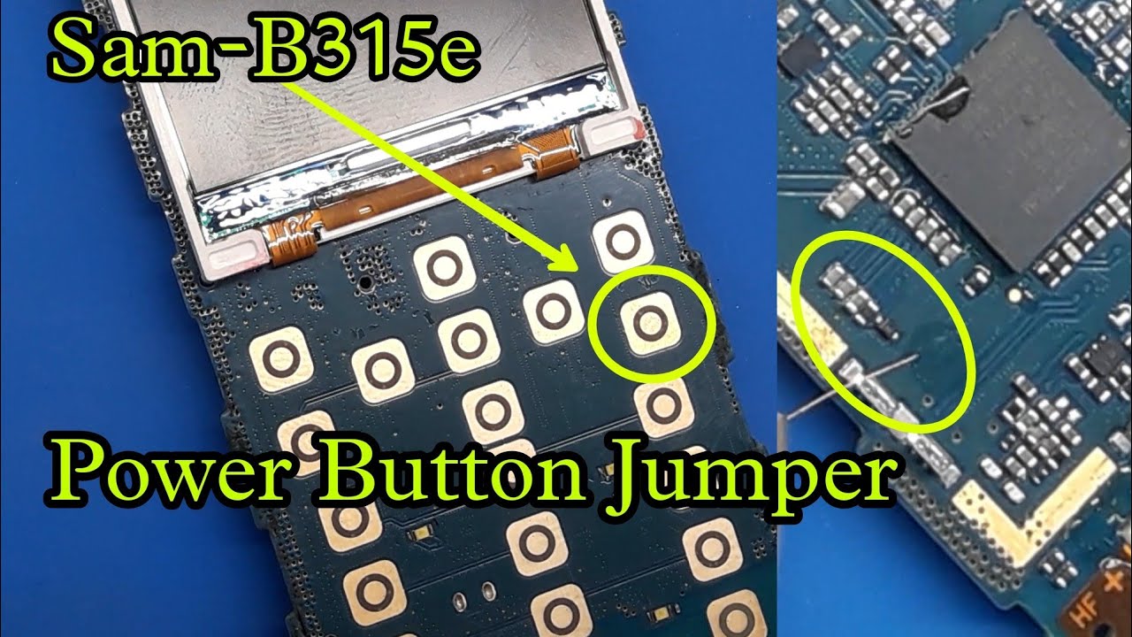 Samsung B315 Power Button Jumper Solution | Samsung B315 Power Key Not Working Jumper Solution 