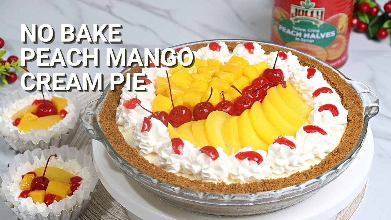 No-Bake Peach Mango Cream Pie Recipe