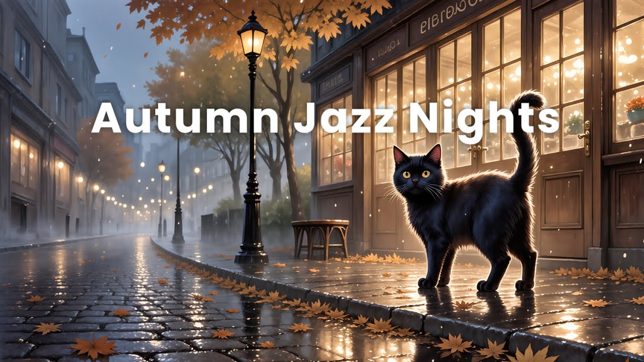 Autumn Jazz Nights ｜ Cozy LoFi Café Vibes for Relaxing Evenings [1 Hours]