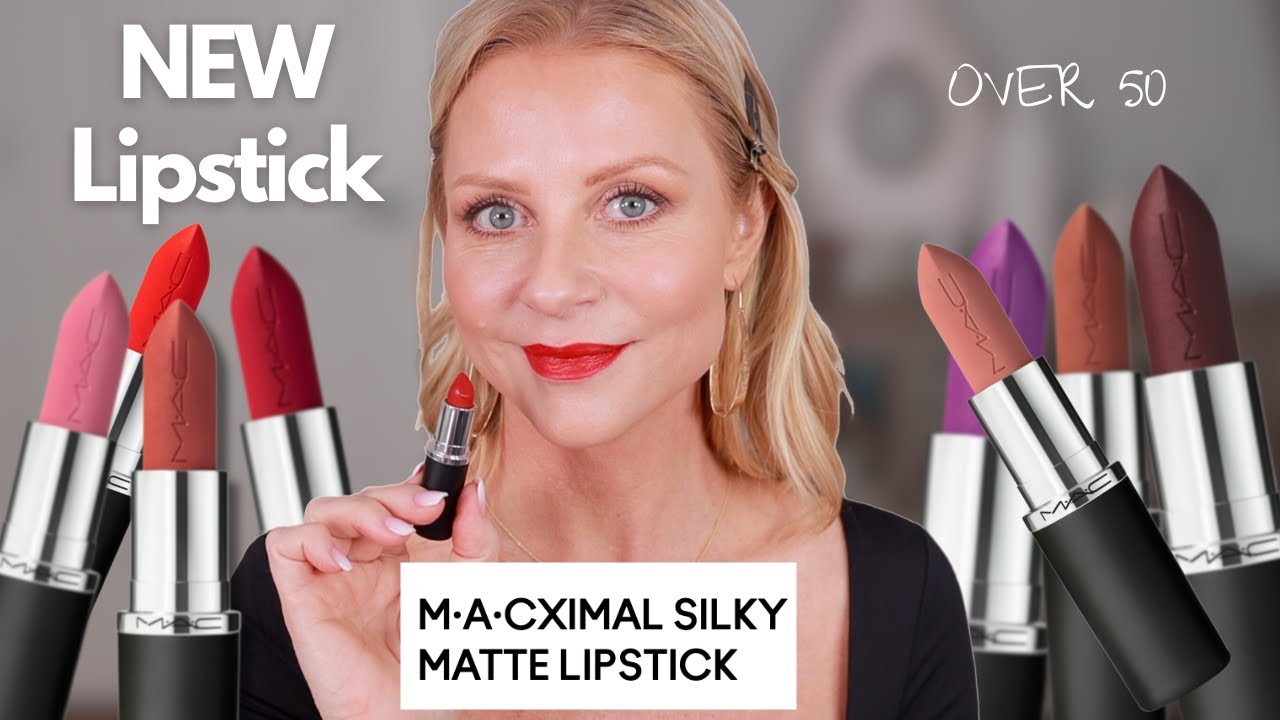 Свотчи и примерка шелковистой матовой помады MACXimal от MAC Cosmetics: 39 оттенков #over50