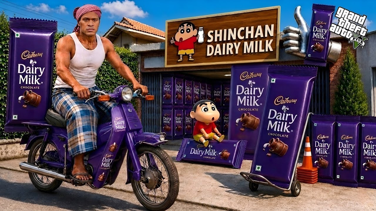 Franklin & Shinchan Opens DAIRY MILK SHOP 😱🍬 | GTA 5 Malayalam