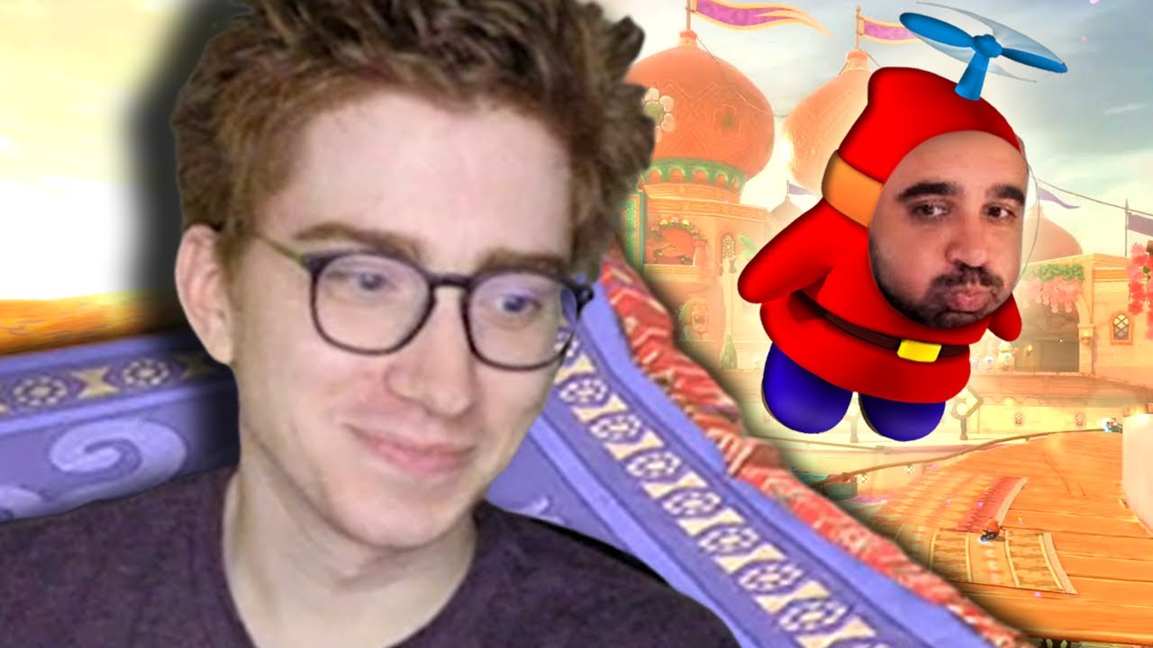 Я собираюсь победить Сквикса на его любимой трассе Mario Kart World.