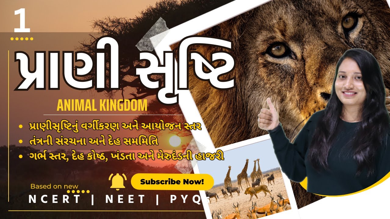 Std 11 Science Biology Ch 4 | Prani Shrusti | Animal Kingdom | પ્રાણી સૃષ્ટિ_01