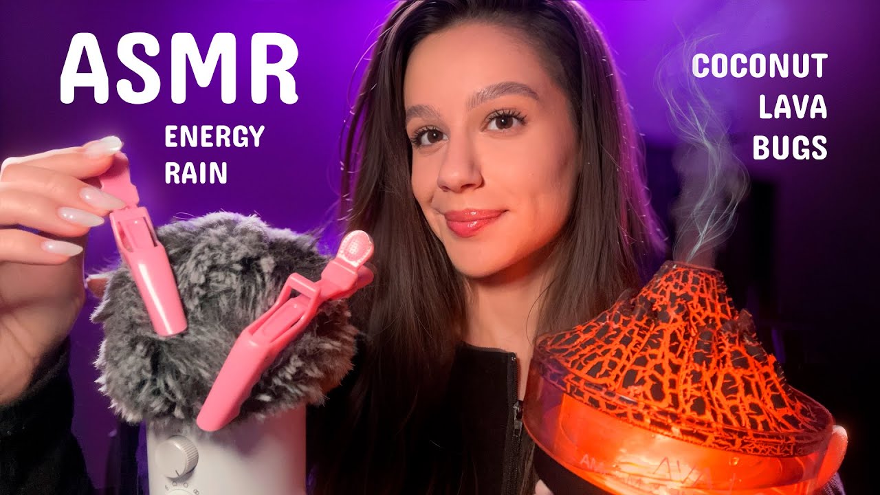 ASMR ♥ Best triggers for sleep and tingles 🌙✨ (coconut & energy rain, bugs, lava, tapping etc.)