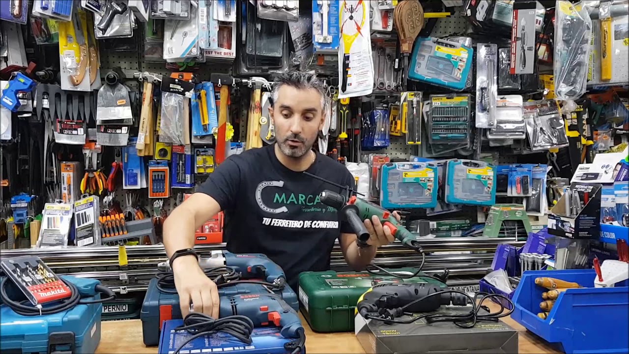 Taladros percutores con cable BOSCH y MAKITA