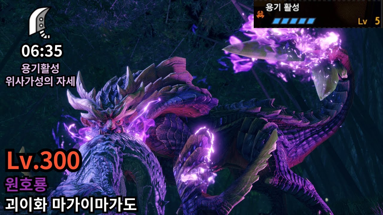 [MHR : SB] 용기활성 위사가성의 자세 | 대검 Lv.300 원호룡 괴이화 마가이마가도