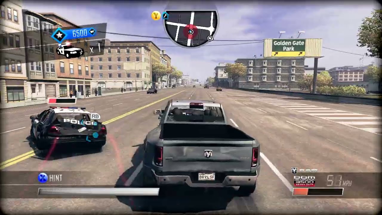 Police Chase Twist: Dodge Ram Helps Range Rover Escape