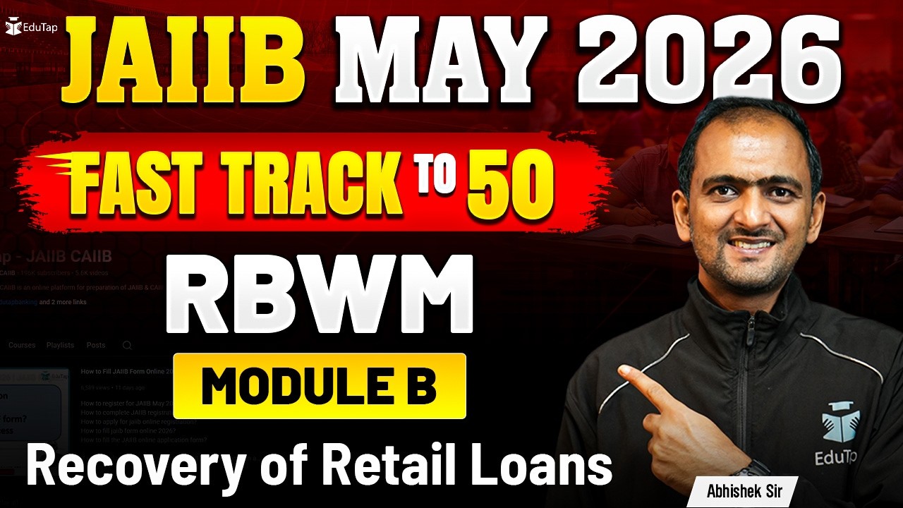 JAIIB RBWM Free Online Classes 2026 | Recovery of Retail Loans MCQ Practice | JAIIB May 2026