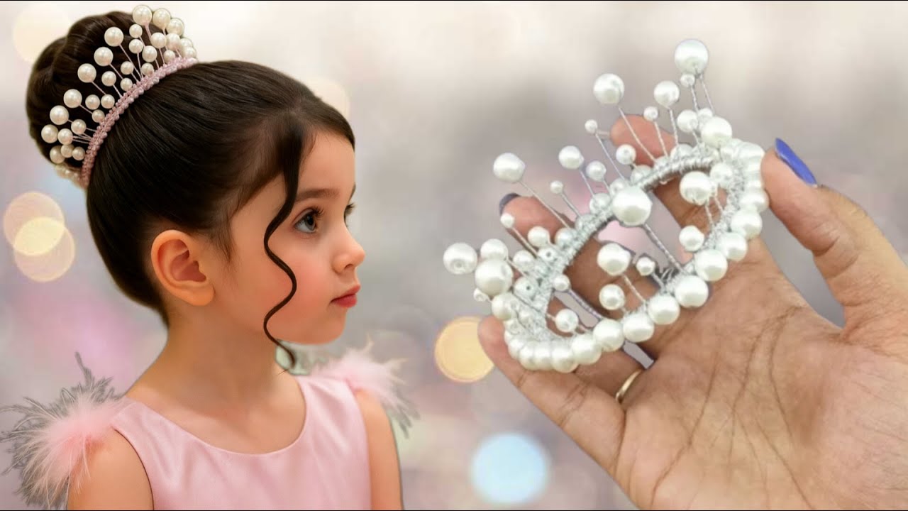 DIY Kids Pearl Crown Tutorial | Easy Step-by-Step Guide to Make Elegant Hair Accessories
