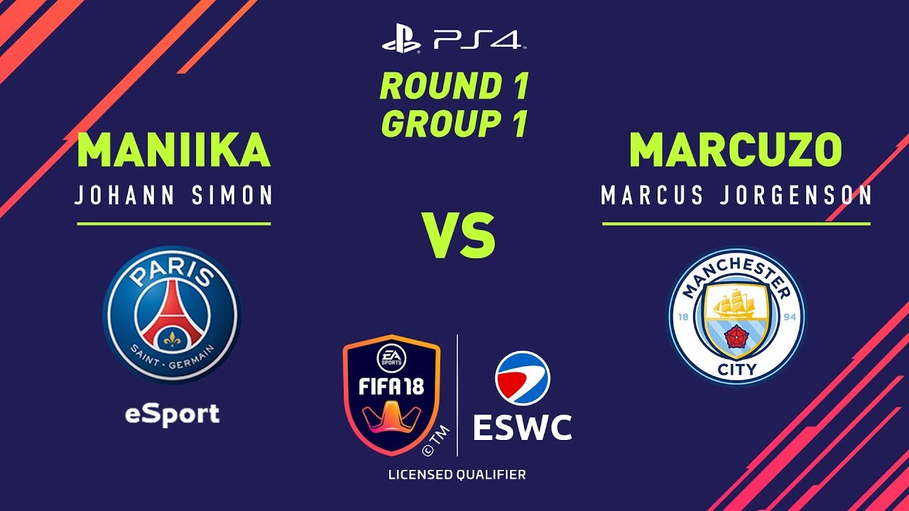 ESWC Fifa18 Paris Global Series Qualifier - PS4 - Maniika vs Marcuzo - Round 1 - Group 1