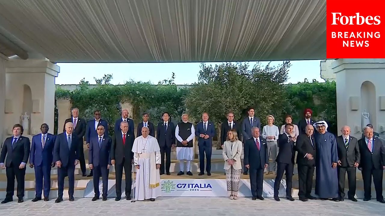 JUST IN: President Biden Joins Pope Francis For G7 Family Photo In Fasano, Italy