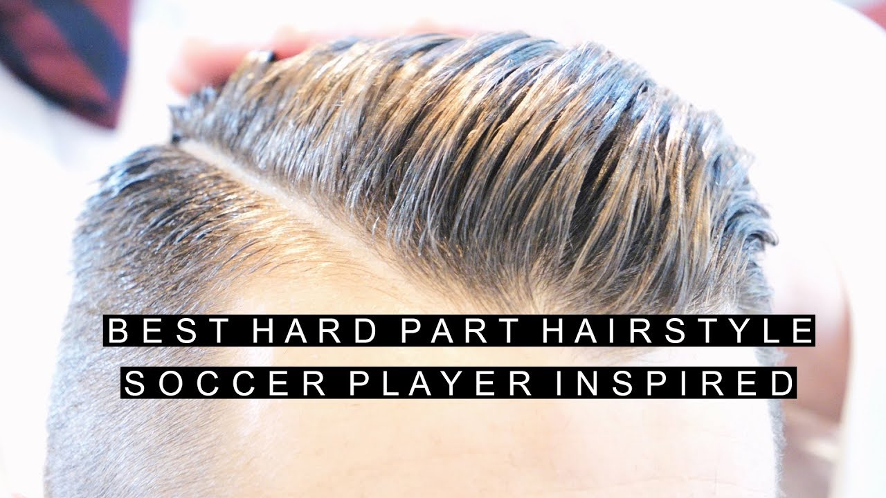 Best Hard Part Hairstyle | Soccer Player Inspired Haircut | Classy Short Hair For Men Side Part