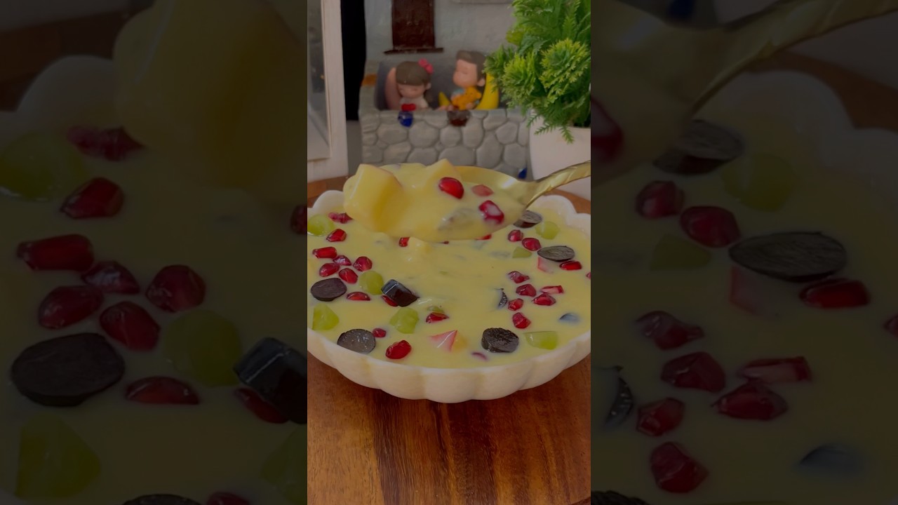 Holi Special Fruit Custard Recipe | Creamy, Fruity & Festive Dessert  #shorts