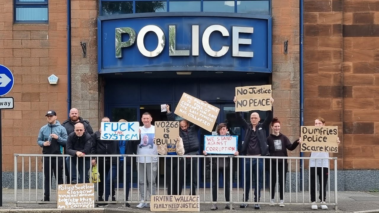 corruption protest against dumfries police 20.8.22 #justiceforhag
