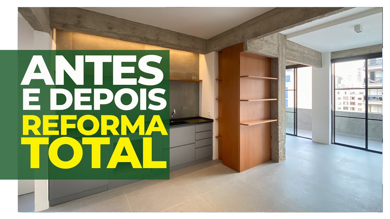 APARTAMENTO PEQUENO COM REFORMA TOTAL PARA ABRIR ESPAÇOS - ANTES E DEPOIS DA TRANSFORMAÇÃO INCRÍVEL