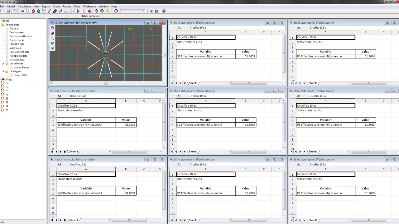 [OrcaFlex v10.3] Simple Mooring Model - Pt. 1