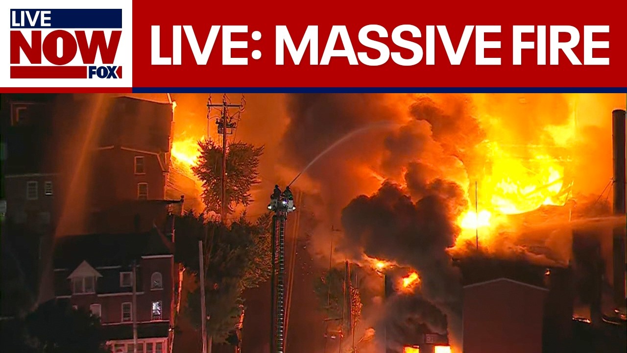 LIVE: Massive Fire at  commercial building in Allentown, PA