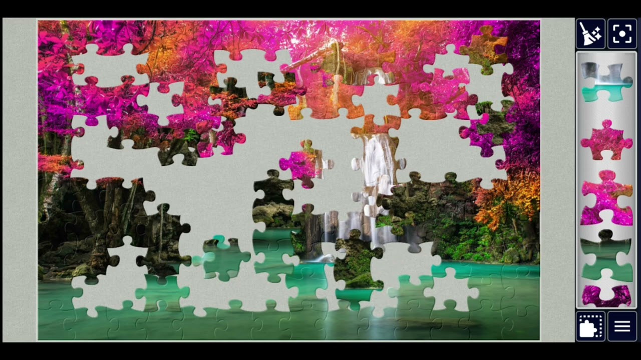 Vibrant Erawan National Park Waterfall🥰🎉💞🌲jigsawpuzzle🧩🧩//#viralvideo #videos @jigsawpuzzle667 