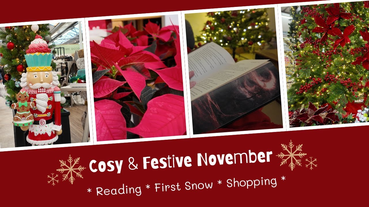 Cosy & Festive November | week in my life | reading, first snow, visiting Christmassy garden centres