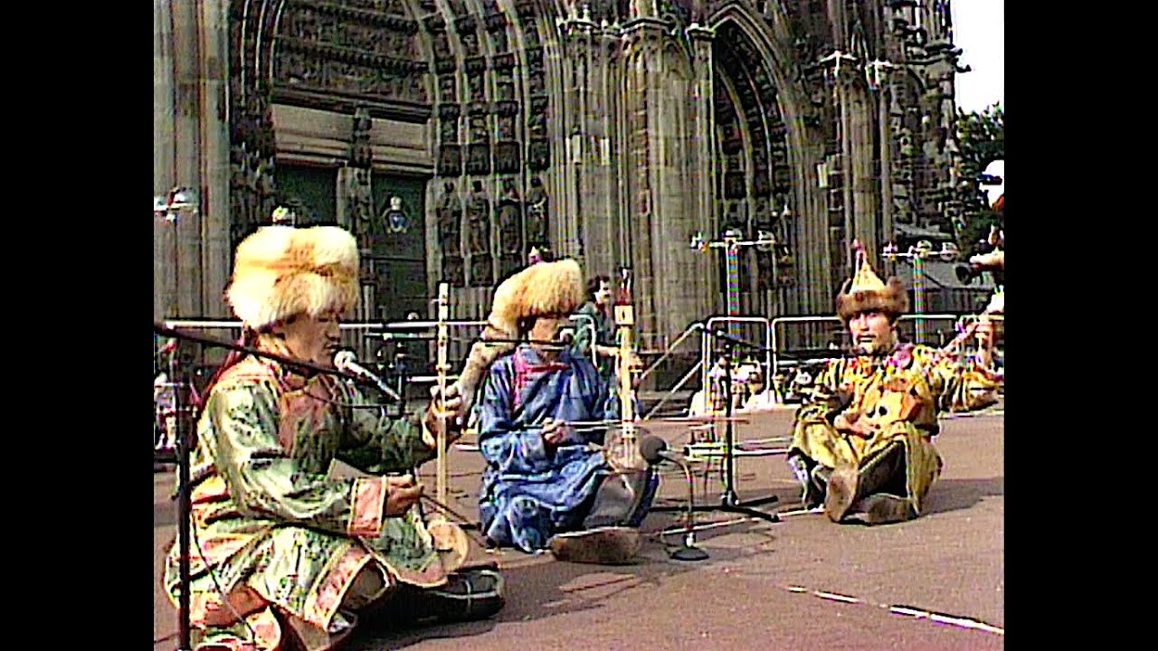 Gennadi Tumat, Kaigal-ool Khovalyg, Anatolii Kuular (Tuva Ensemble) on 4 July 1991 (WDR Festival)