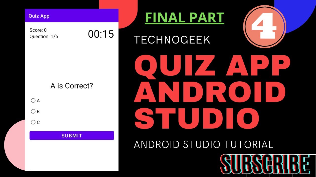 Quiz App in Android Studio using Java | Android Studio Tutorial | Final Part | Completing Quiz App