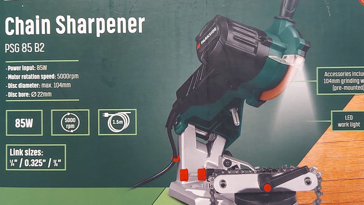 Ostrzałka do łańcuchów z Lidla Parkside PSG 85 B2 Parkside chainsaw sharpener #zanimkupisz 8.