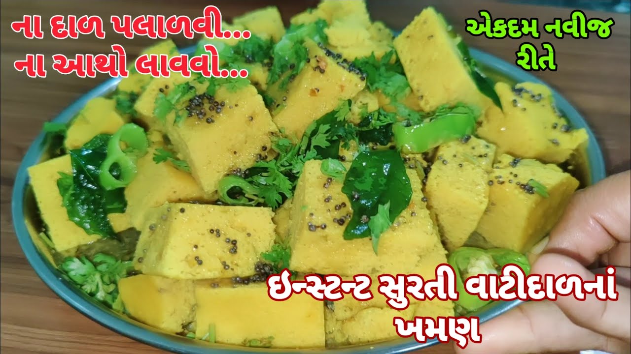 ઇન્સ્ટન્ટ સુરતી વાટીદાળનાં ખમણ નાં દાળ પલાળવી નાં આથો લાવવો એકદમ નવીજ રીતે|@NishasFamilyVlogs