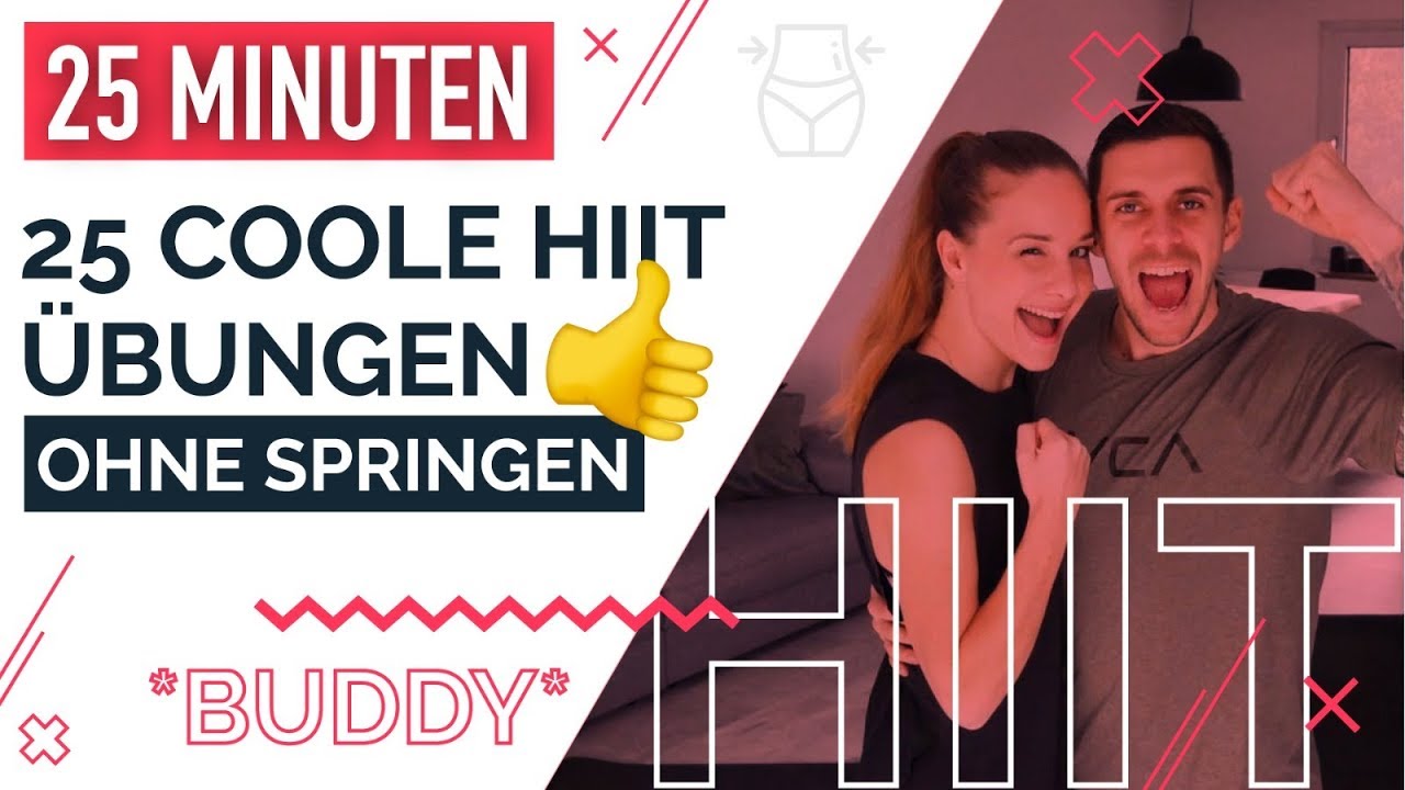 🔥 25 Minuten HIIT ohne Springen 🔥 – 25 Übungen zum Trainieren zu Hause | *BUDDY*