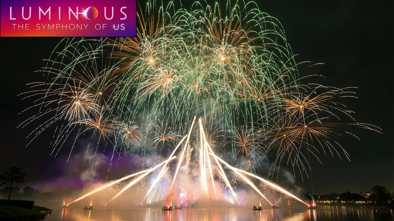 Luminious - The Symphony of Us at EPCOT in 4K -  United Kingdom Pavilion - New Fireworks Show