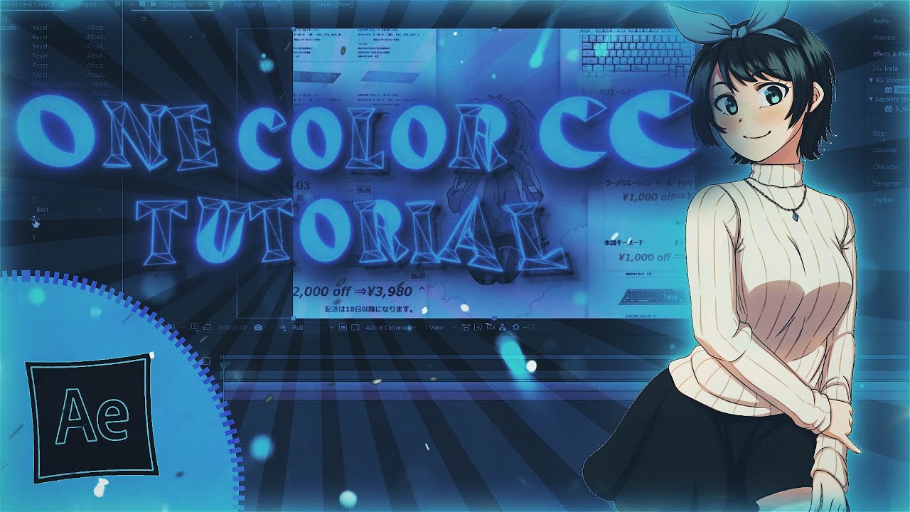 CLEAN ONE COLOR CC (EDGY) | Adobe After Effects AMV Tutorial