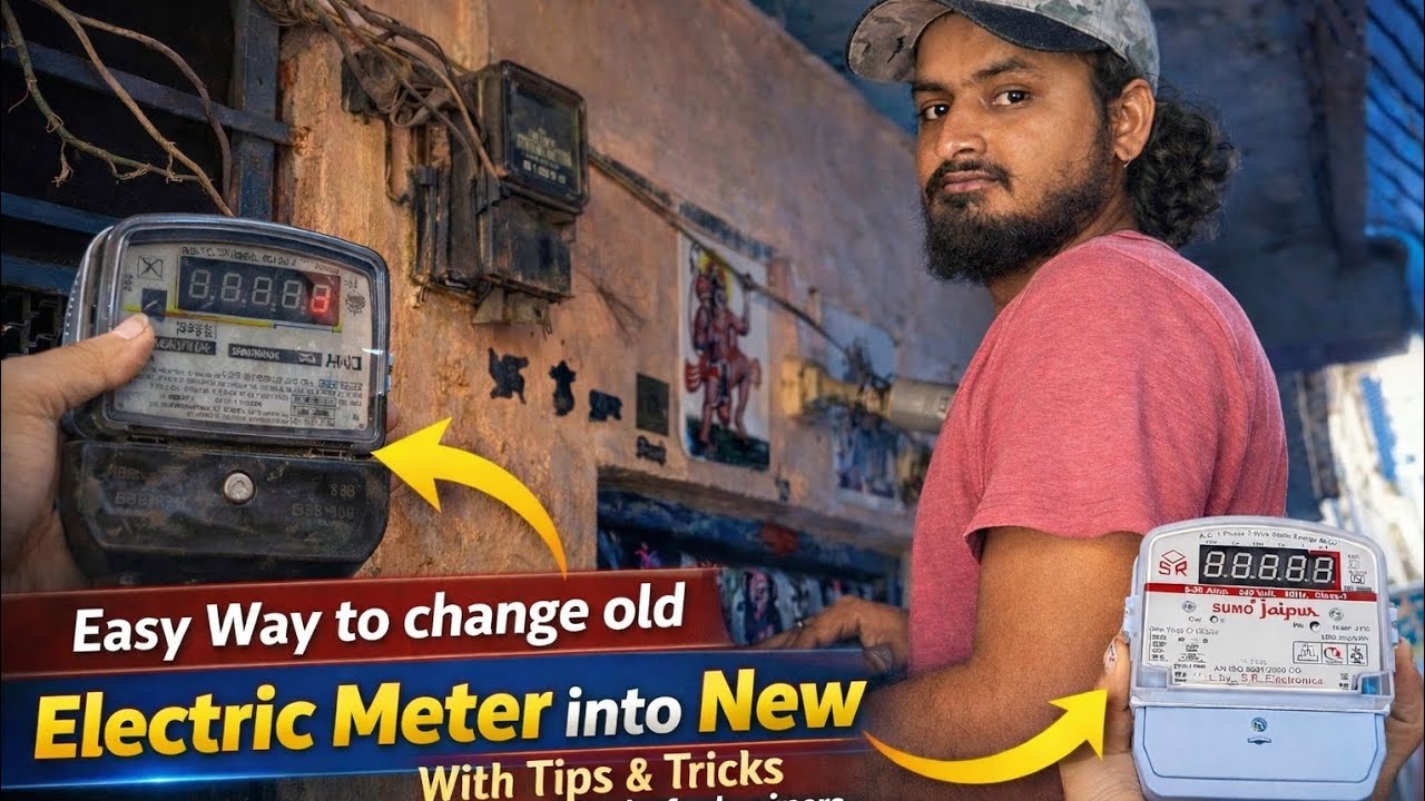 Easy way to change old electric meter with Tips & tricks for beginners @RAMMOHANELECTRICALS 