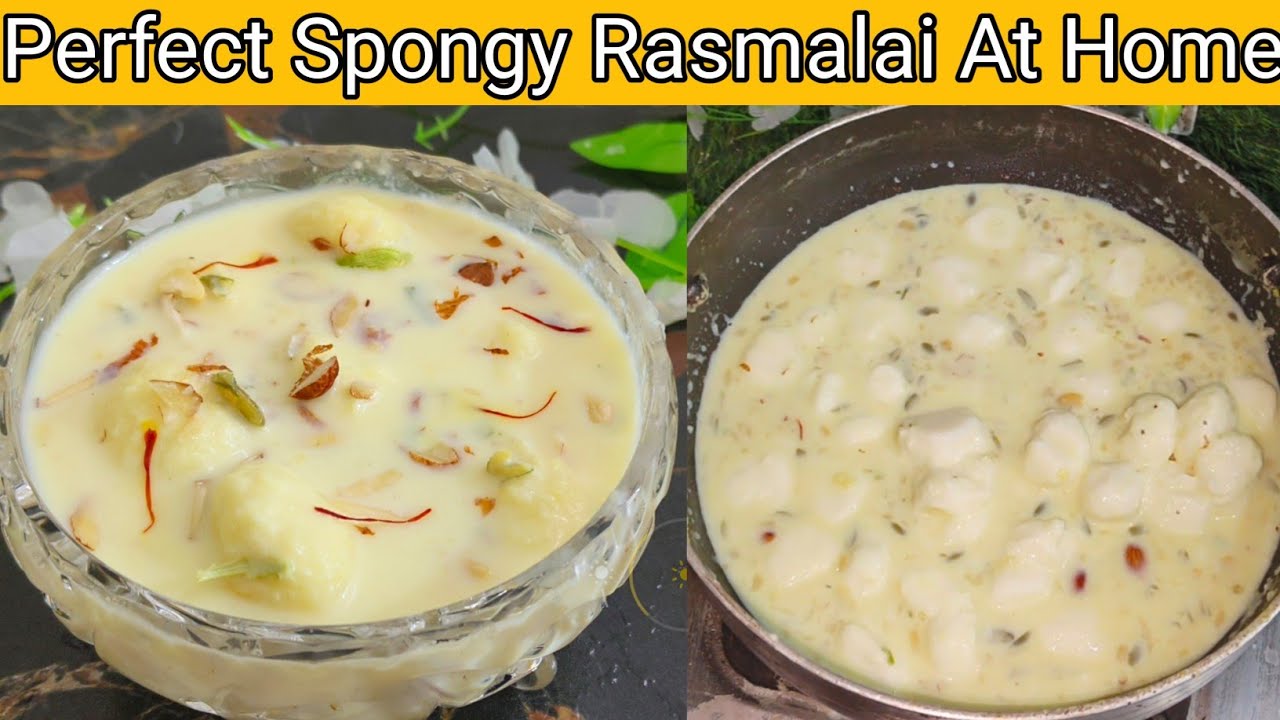 Market Jaisi Perfect Spongy Rasmalai 😋 At home Easy and Delicious Recipe. #MarhabaFarooqui.