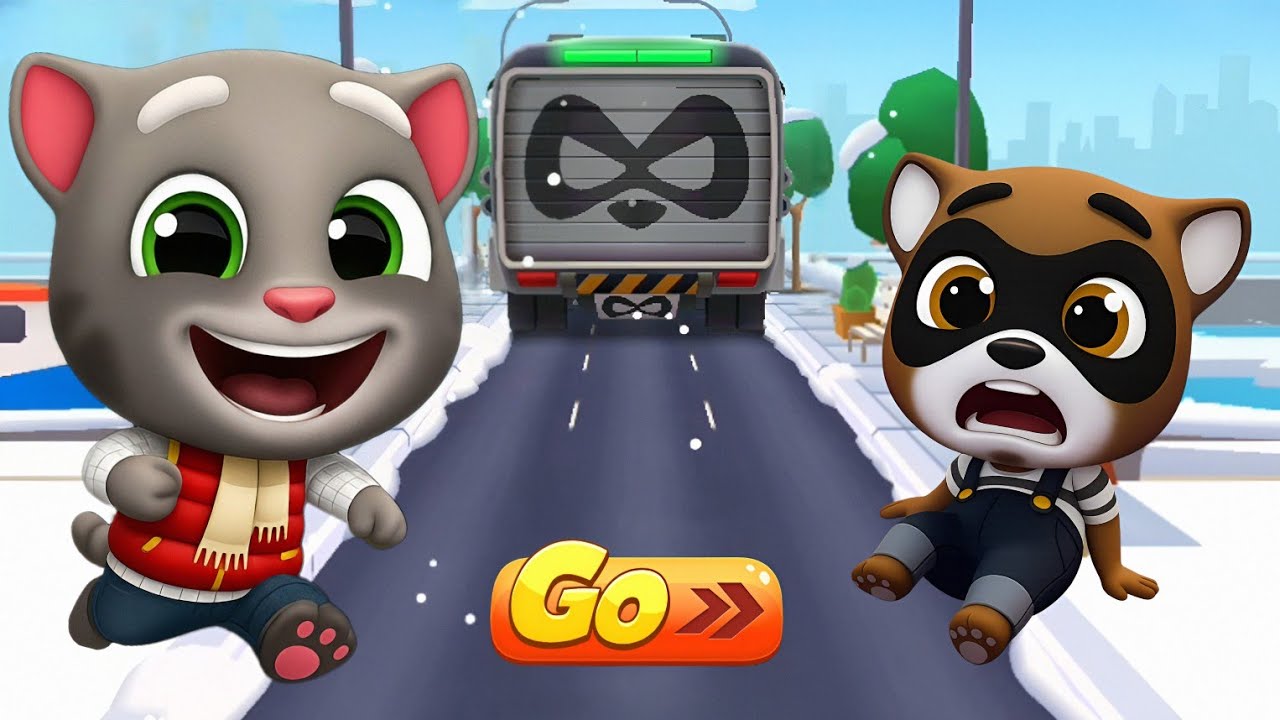 Talking Tom Gold Run New Update - Frosty Tom vs Raccoon Boss Fight in Polar Adventure | Funny Race 🔥