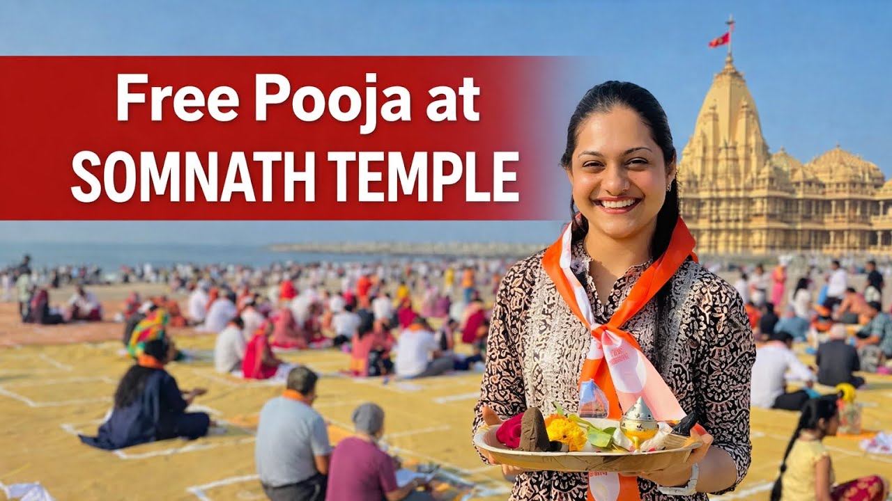How to Do FREE Pooja at Somnath Temple🛕🙏🏻