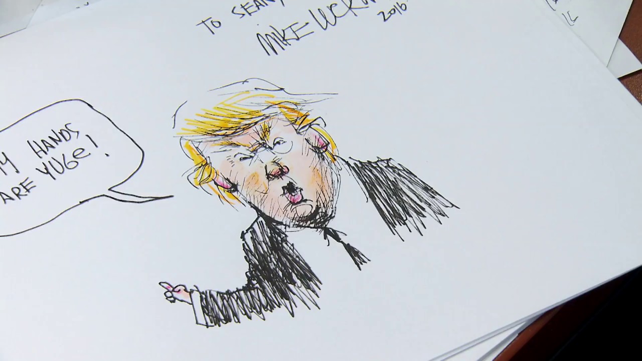 Mike Luckovich shows how to make a great political cartoon PT 1