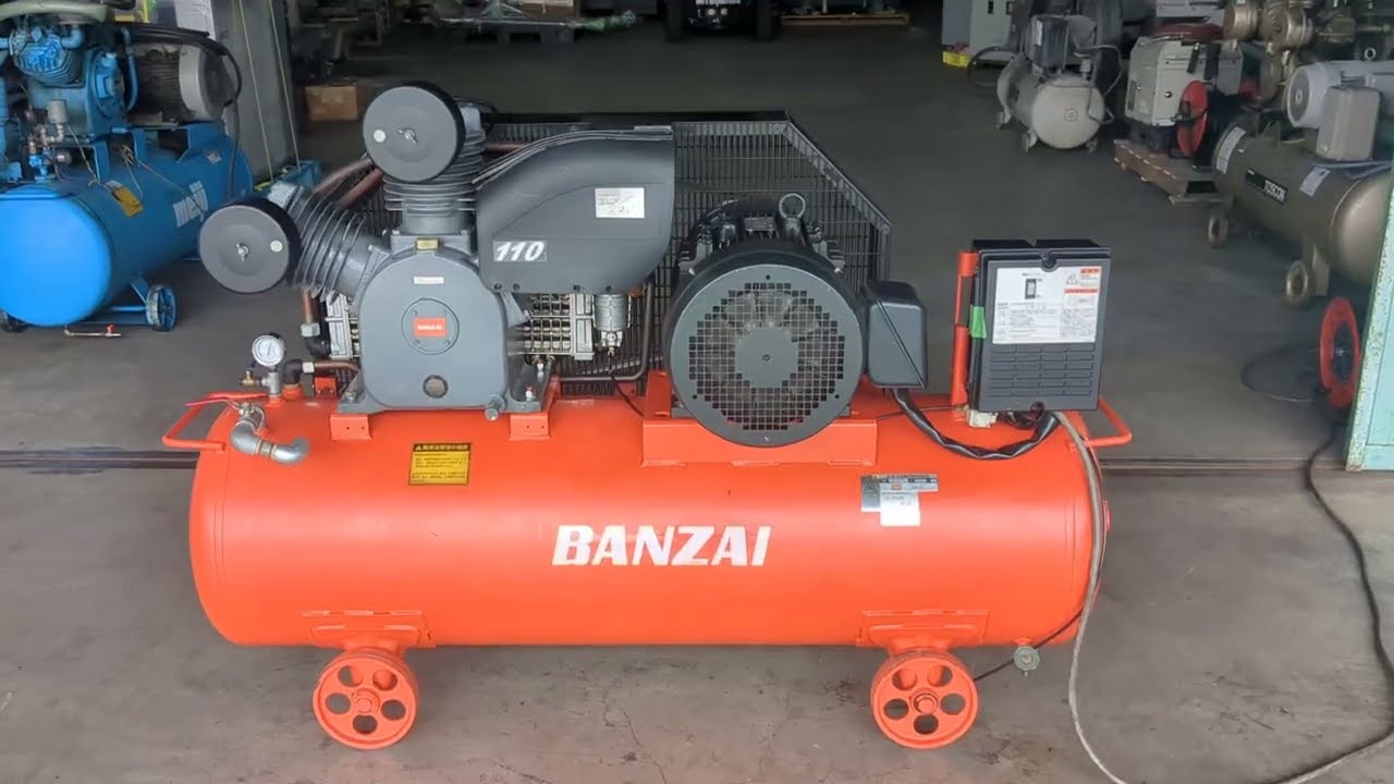 【11kW/15馬力】コンプレッサー　バンザイ　CT-3110LRG　2019年　動作確認　中古販売　3613　@機械の転職