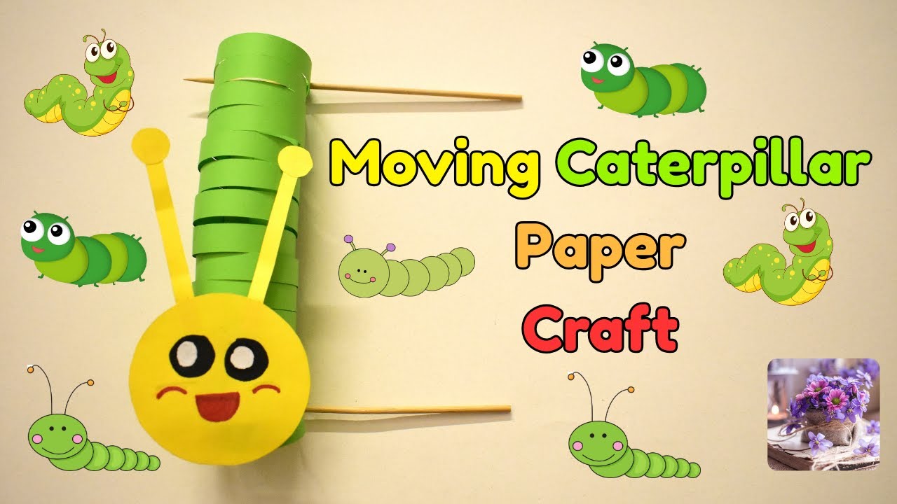 Moving Caterpillar Paper Craft | Easy & Cute 🐛✨