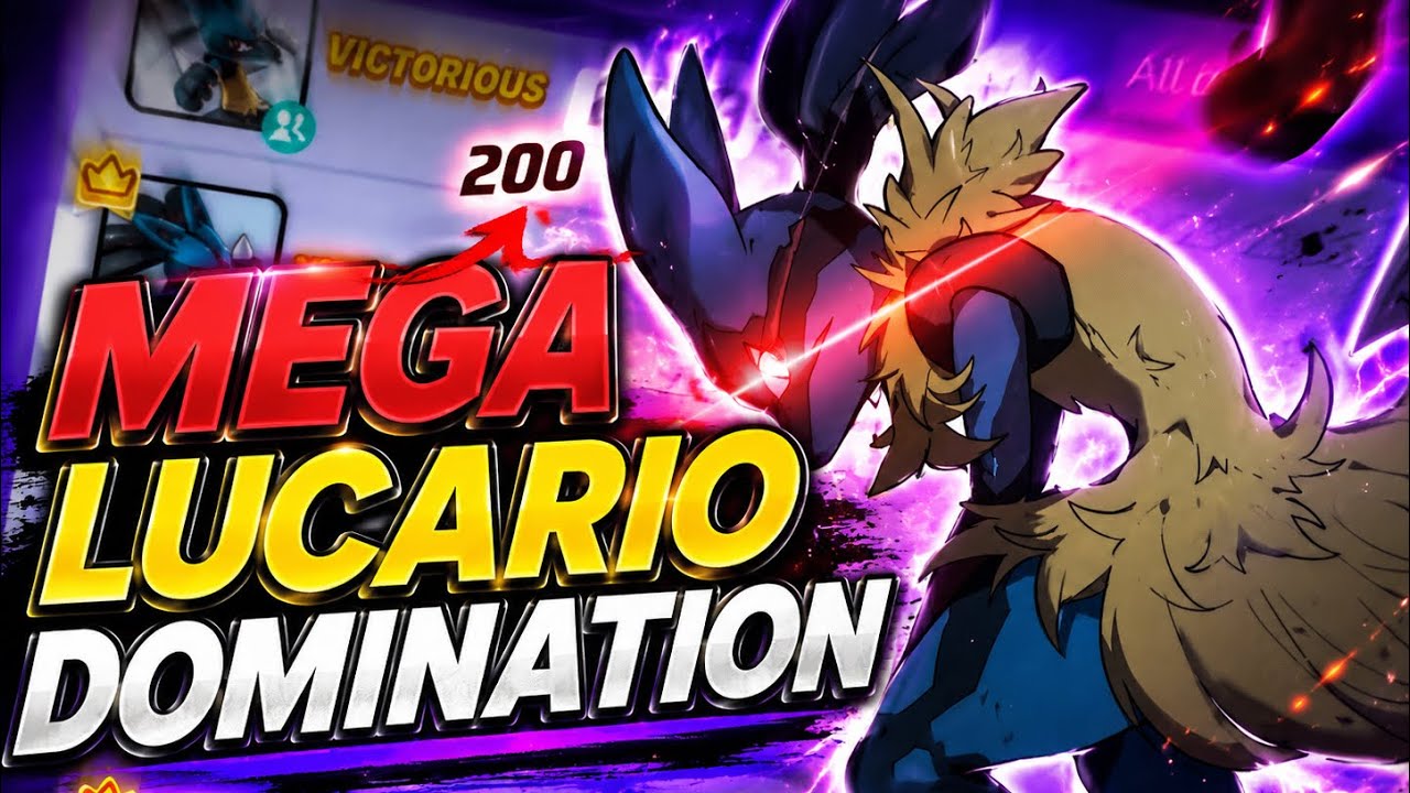 Mega lucario domination 😶|| Pokemon unite highlights 
