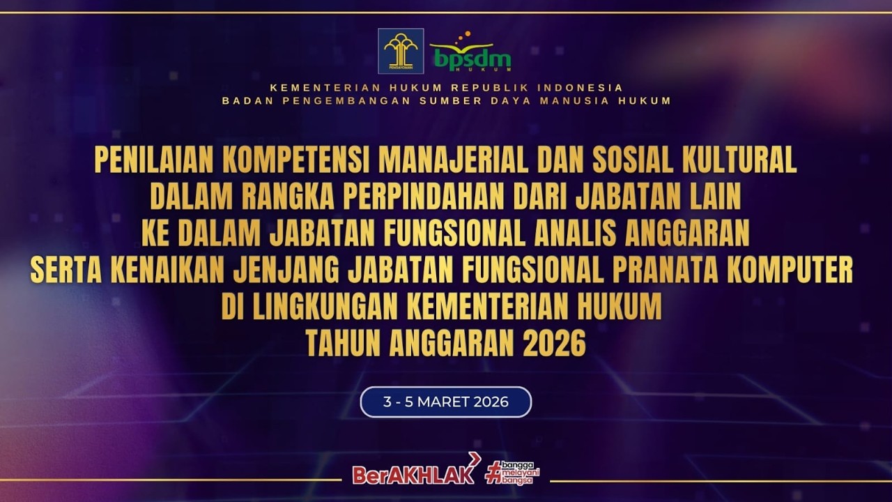 Penilaian Kompetensi Manajerial dan Sosial Kultural 2026 – Kemenkum RI
