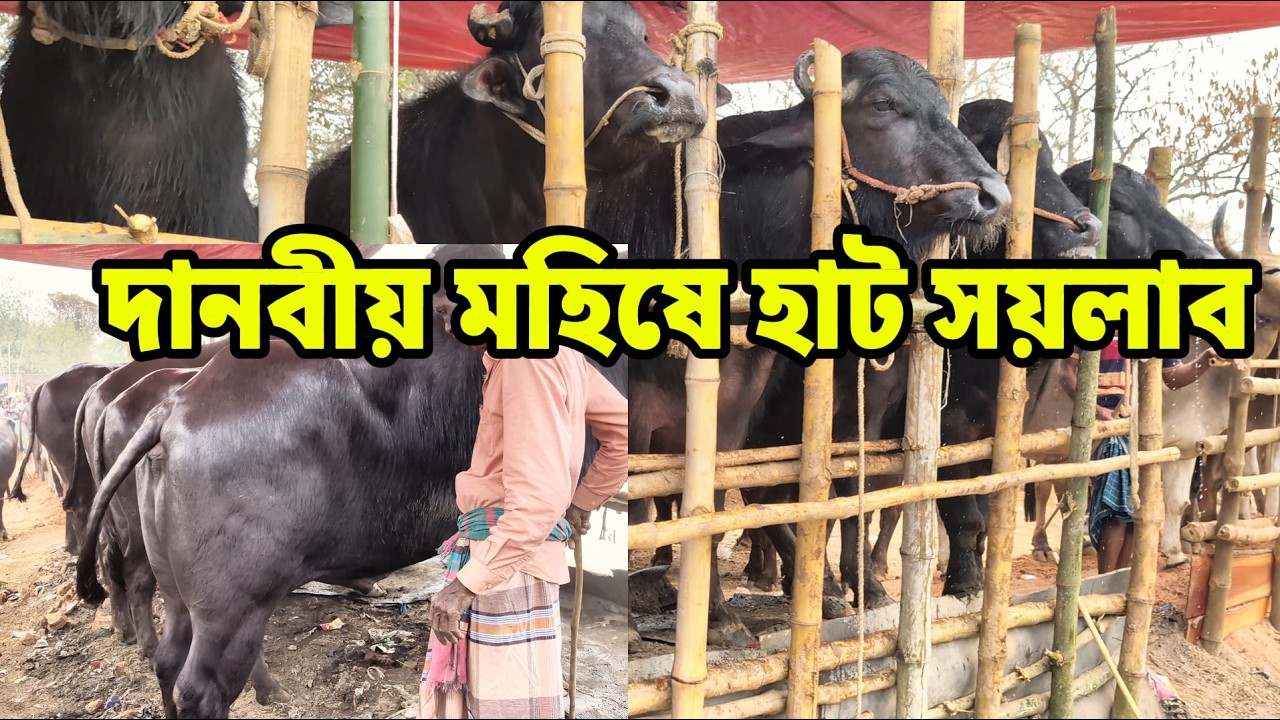 রোজার ঈদে দানবীয় মহিষে কাঁপছে হাট! ১৫–২০ মনের মহিষের আমদানি এবং দরদাম। Buffalo market today.