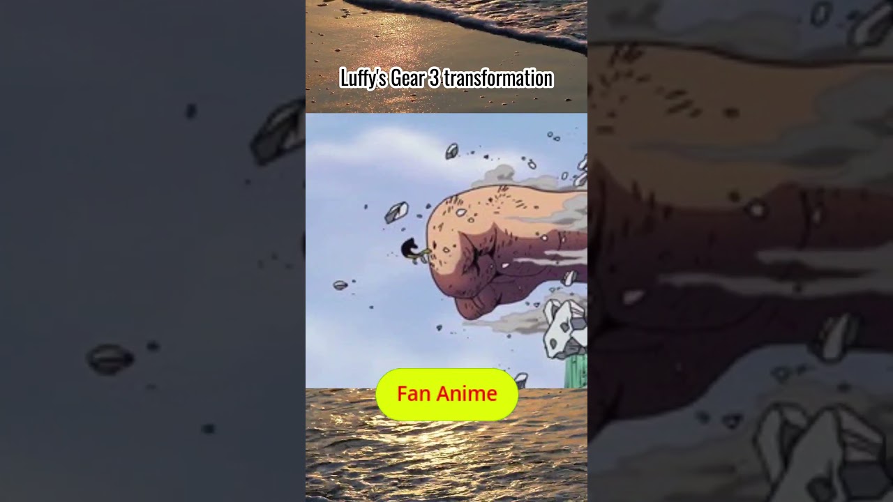 Luffy's Gear 3 transformation #anime #luffy #luffyonepiece #fananime