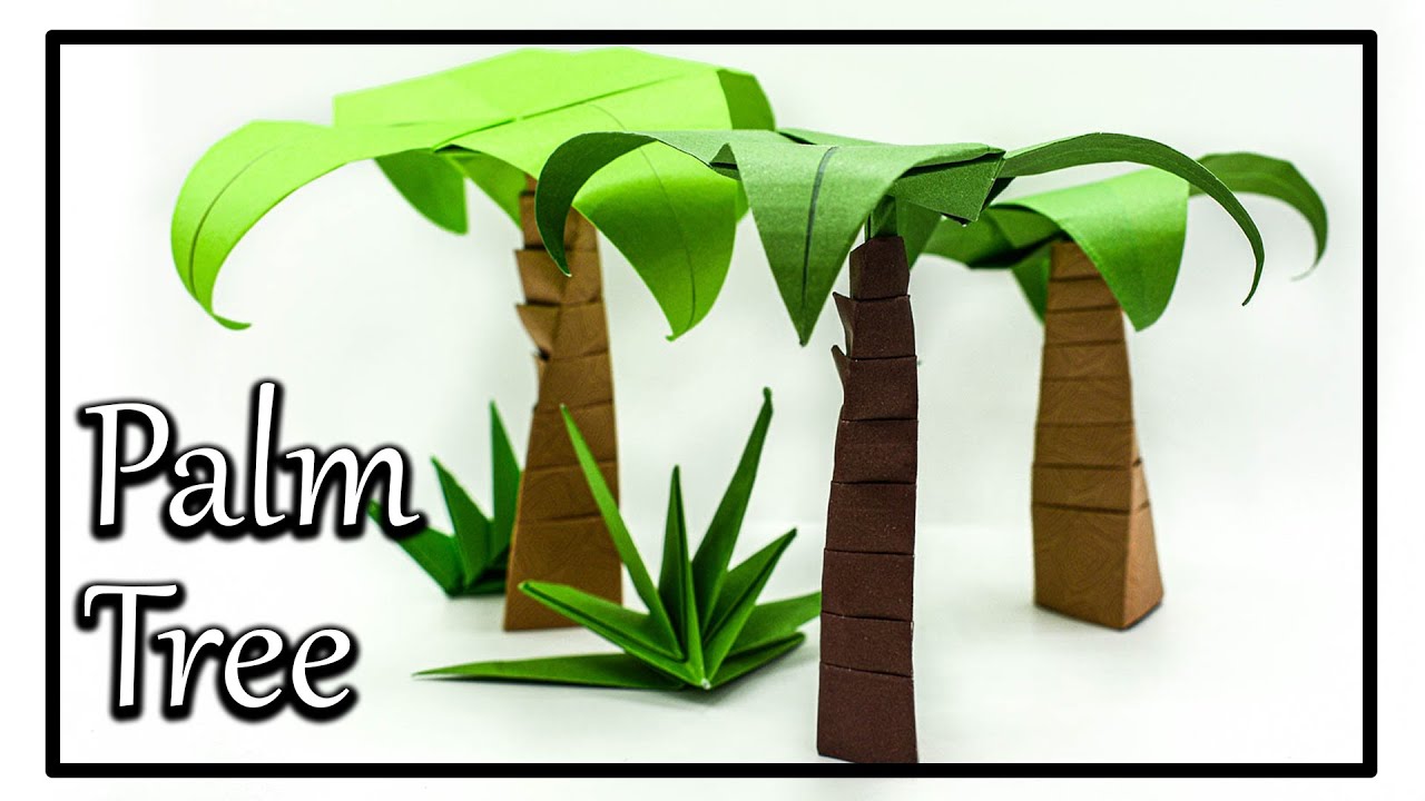 How to make a palm tree out of paper |  ⚜ EkeGami Art | Origami Flowers