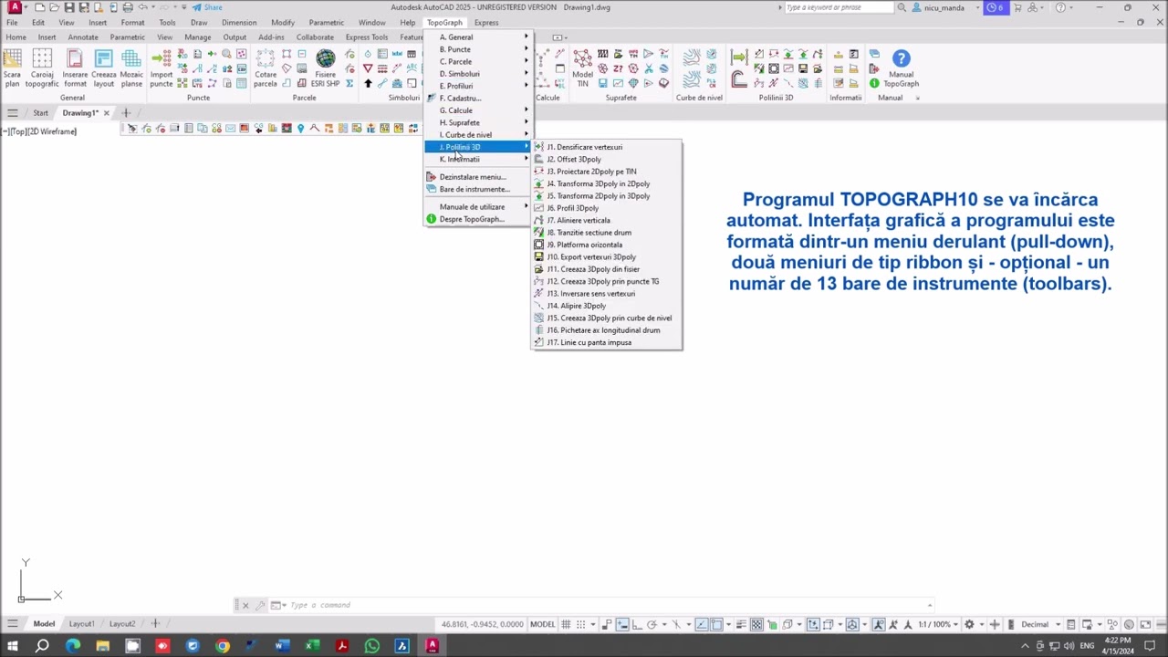 Instalarea TOPOGRAPH10 in AutoCAD 2025