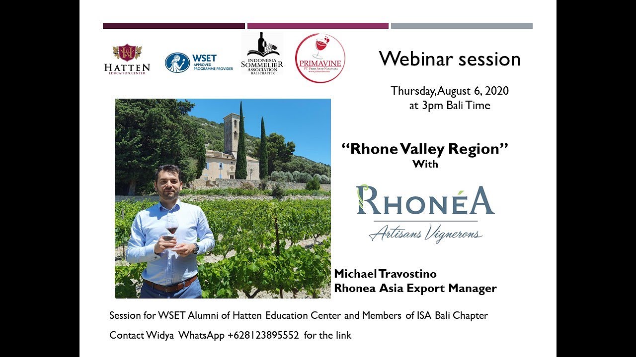 Online wine masterclass Rhone Valley Region