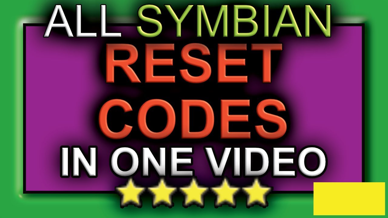 Reset any Symbian Phone - All codes in ONE video
