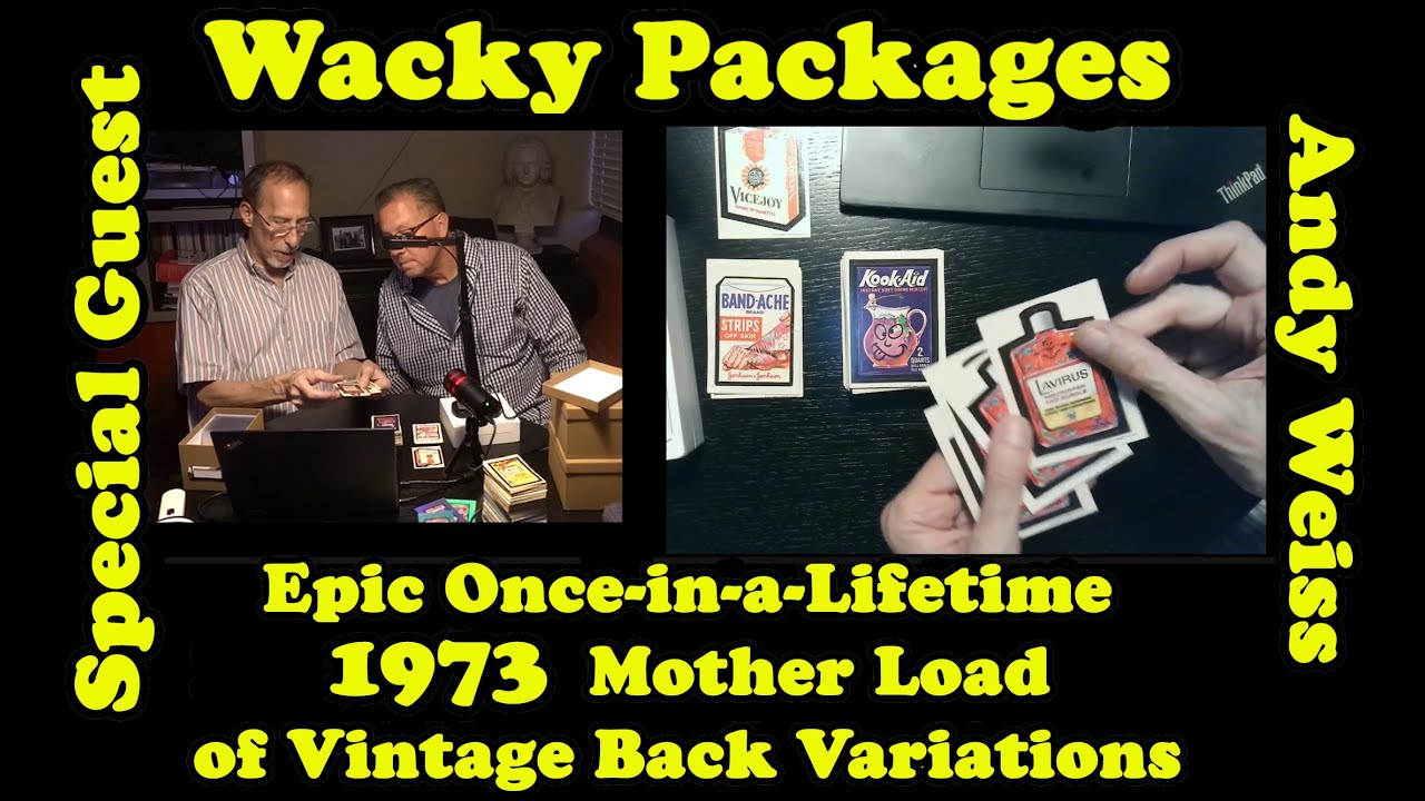 Wacky Packages Box Opening Video #17 Once-In-A-Lifetime Mother Load of 1973 Vintage Back Variations