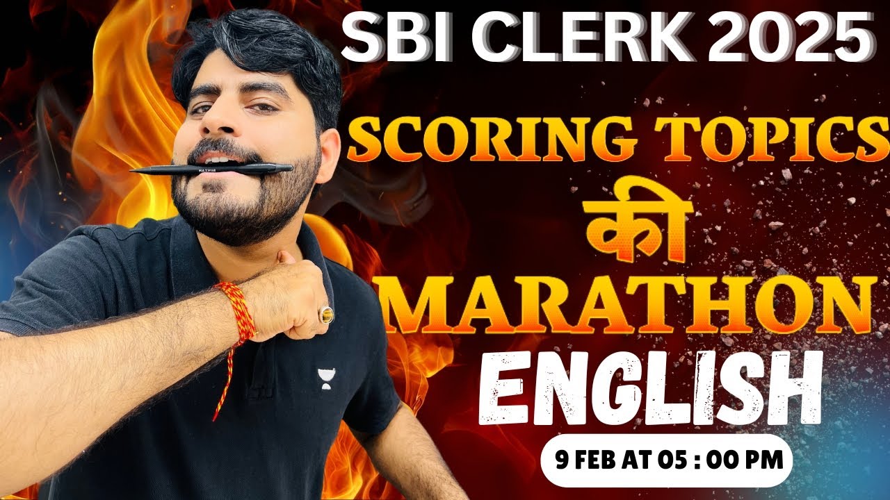SBI Clerk 2025 English | Selected Scoring Topics Marathon | English by Vishal Sir