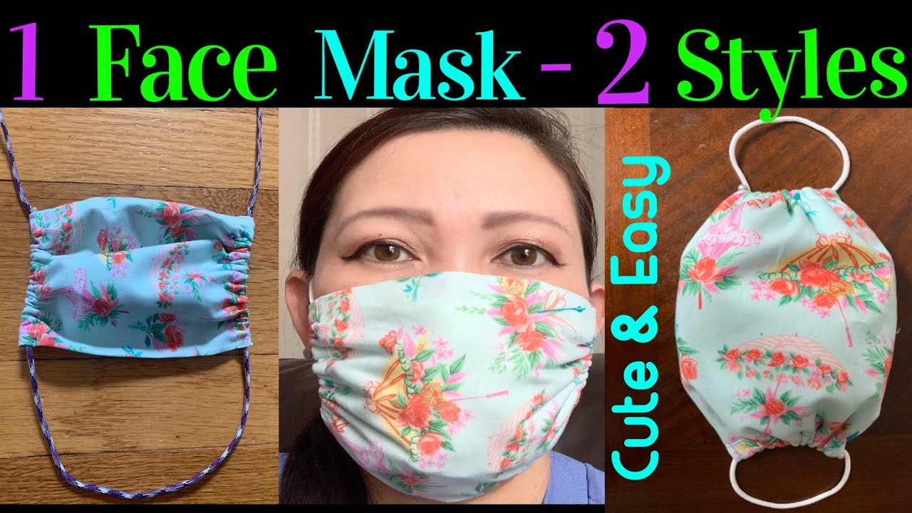 ( # 66 ) How To Make The Best Fitted Face Mask Easy -Quick Face Mask  Hand Sew Face Mask Tutorial
