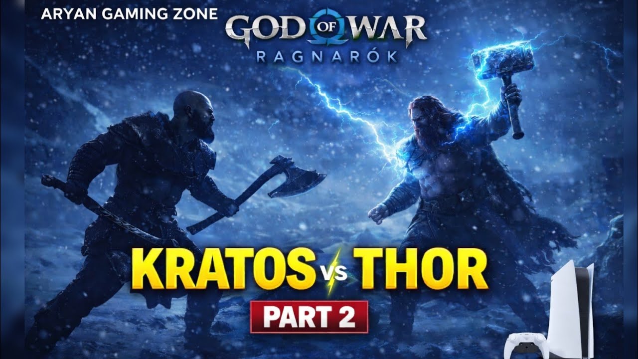 God of War Ragnarok – Первая битва Кратоса и Тора | Часть 2. Геймплей на PS5