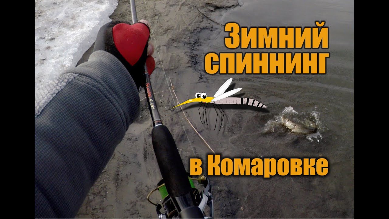 Зимняя рыбалка на спиннинг в Комаровке